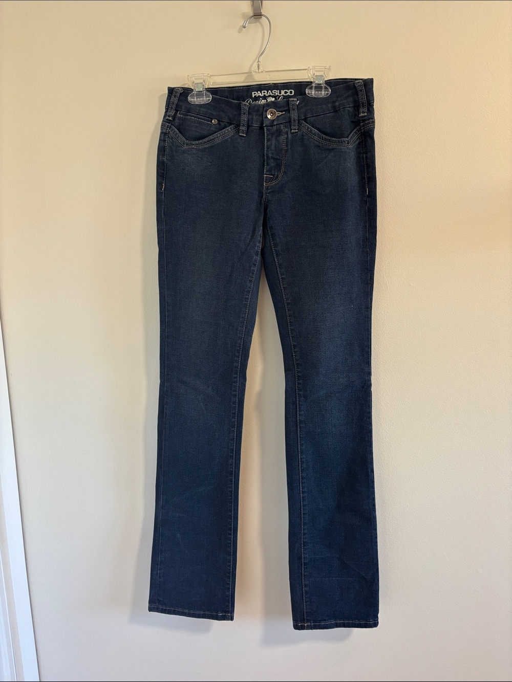 Parasuco Women's Straight Leg Jeans in Dark Blue Size 26